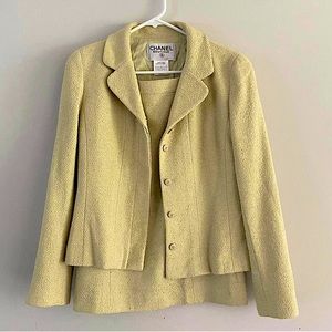 Chanel RARE CC Mini Pencil Skirt 2 Piece Suit Size 42